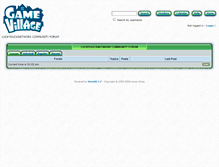 Tablet Screenshot of forum.gamevillage.com